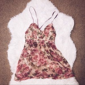 Women’s floral see through top